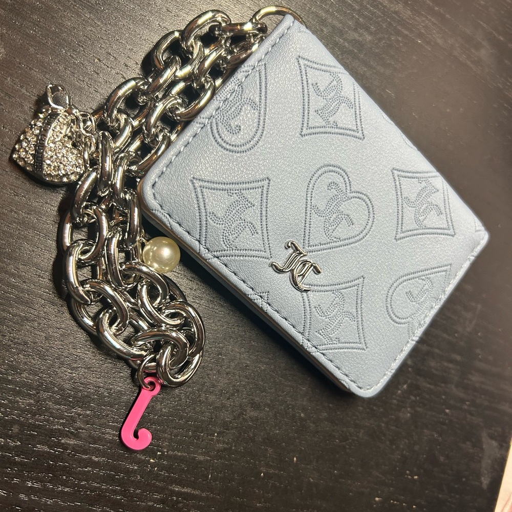 Juicy Couture Blue Wallet with Silver Accents